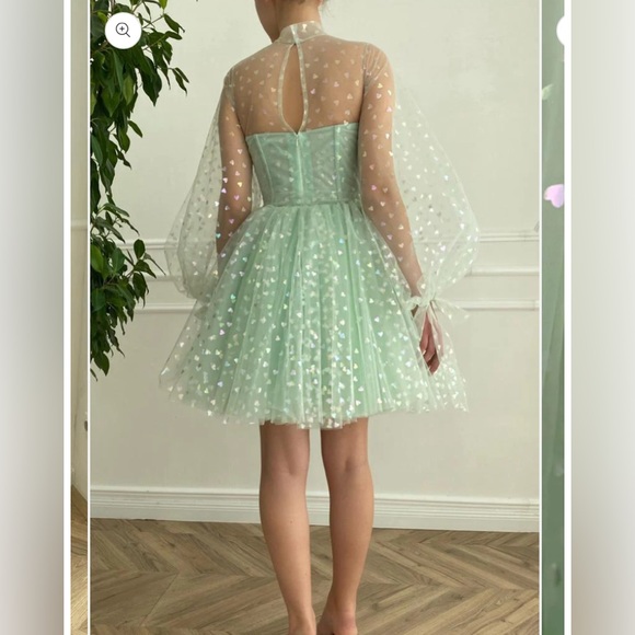 Original Teuta Matoshi Mint Hearty Mini Dress - Picture 3 of 7